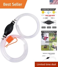 Universal Gasoline Siphon Pump with PVC Hoses - Safe Liquid Transfer Solution
