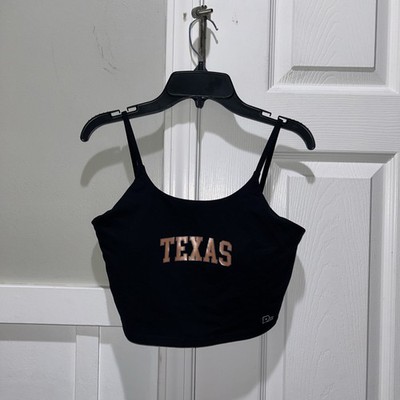 Hype & Vice Texas Longhorns Black Cropped Tank Top   Bra Women's Size Medium