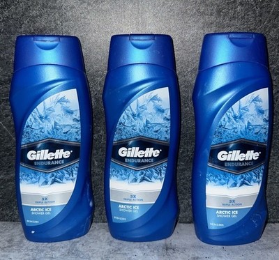 Gillette Endurance  Arctic Ice Body Wash Shower Gel Sz 250 Ml 8.4oz Each
