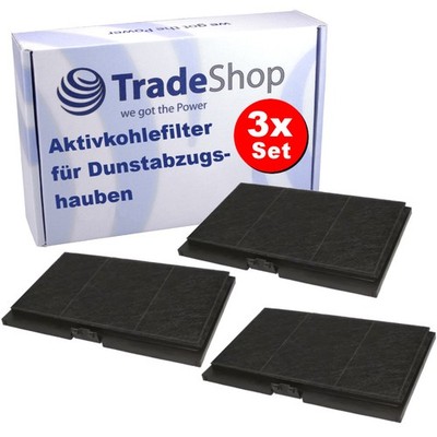 3x Aktivkohlefilter kompatibel mit Neff D46ED22N0B/01 D46ED22N0B/04 D46ED22X0/01