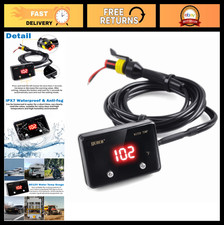 Digital Water Temperature Gauge 14-302f 18 Npt Sensor Led Coolant Monitor W