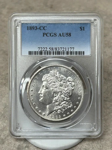 1893-CC Morgan Dollar - AU58 - PCGS - Still With Luster