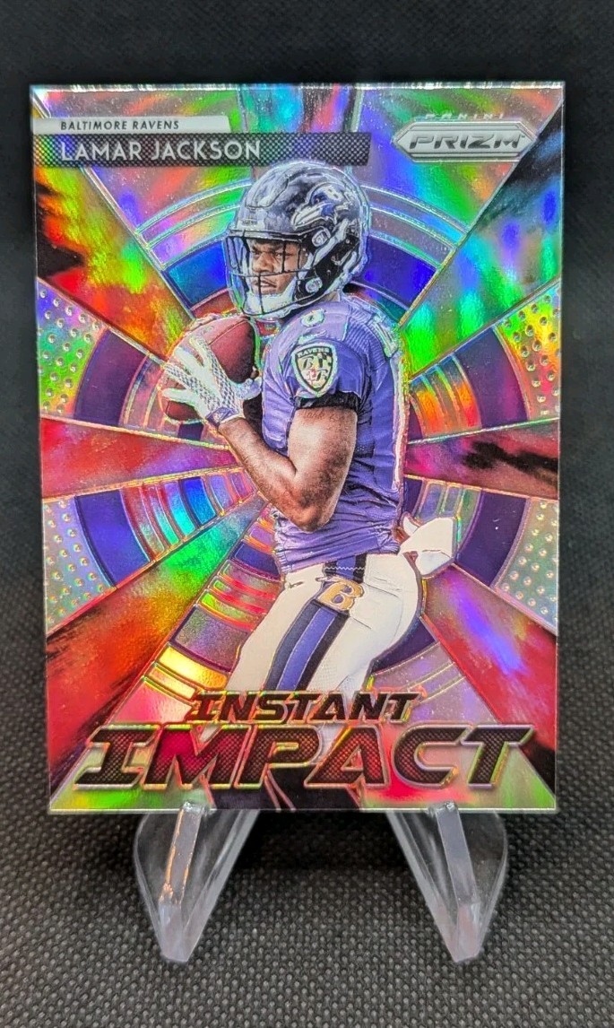 2018 Panini Prizm Lamar Jackson Rookie Instant Impact Silver Prizm RC