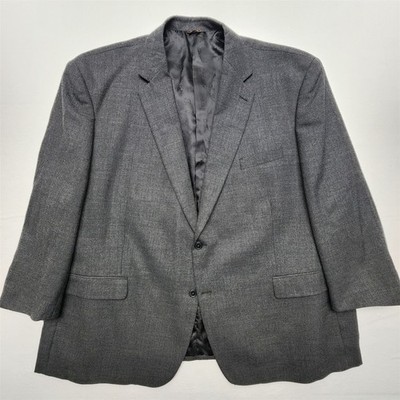Oak Hill 4XL 60R Gray Barleycorn Tweed Wool Blend Big & Tall Blazer Sport Coat