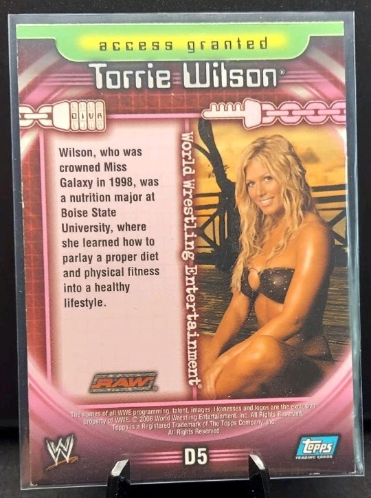 2006 WWE Insider Restricted Access Divas #D5 Torrie Wilson - Image 2 of 2