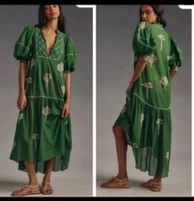 Medium Farm Rio Embroidered Tree Mididress