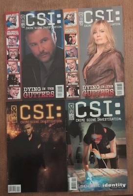 CSI Crime Scene Investigation Comic Lot x4 Dying in Gutters #1-2 IDW