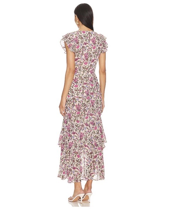 NEW Cleobella Bryce Chiffon Floral Maxi Dress, Size M image 3