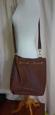 Brown Lacoste Bucket Handbag Crossbody Bag Shoulder Bag Croc Logo Designer