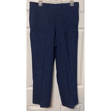 Alfred Dunner Petite Blue Denim Pull On Elastic Waist Pants w/pockets Size 14P