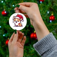 Corgi Christmas Ornament
