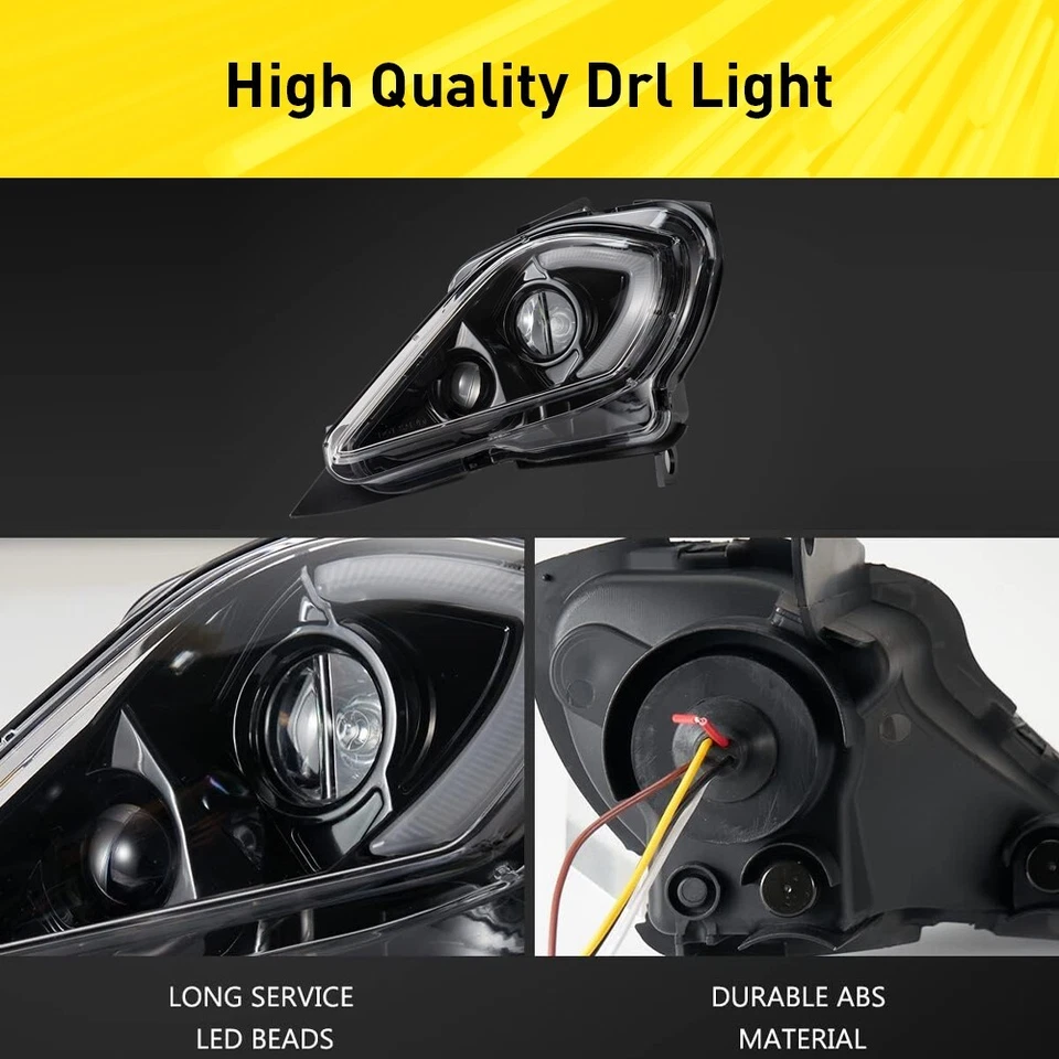 Juego de pares de faros LED para YAMAHA RAPTOR YFZ 450 700 700R YFM 250 350 2006-2025 Foto 3 de 4