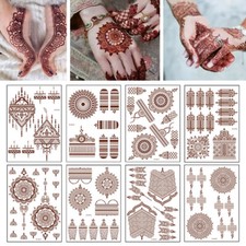 Henna Tattoo Sticker Removable False Lace Flowers Totem Waterproof Body