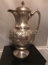Antique 19thc J.Rodgers & Son Sheffield England Silver Plate Copper Coffee Pot