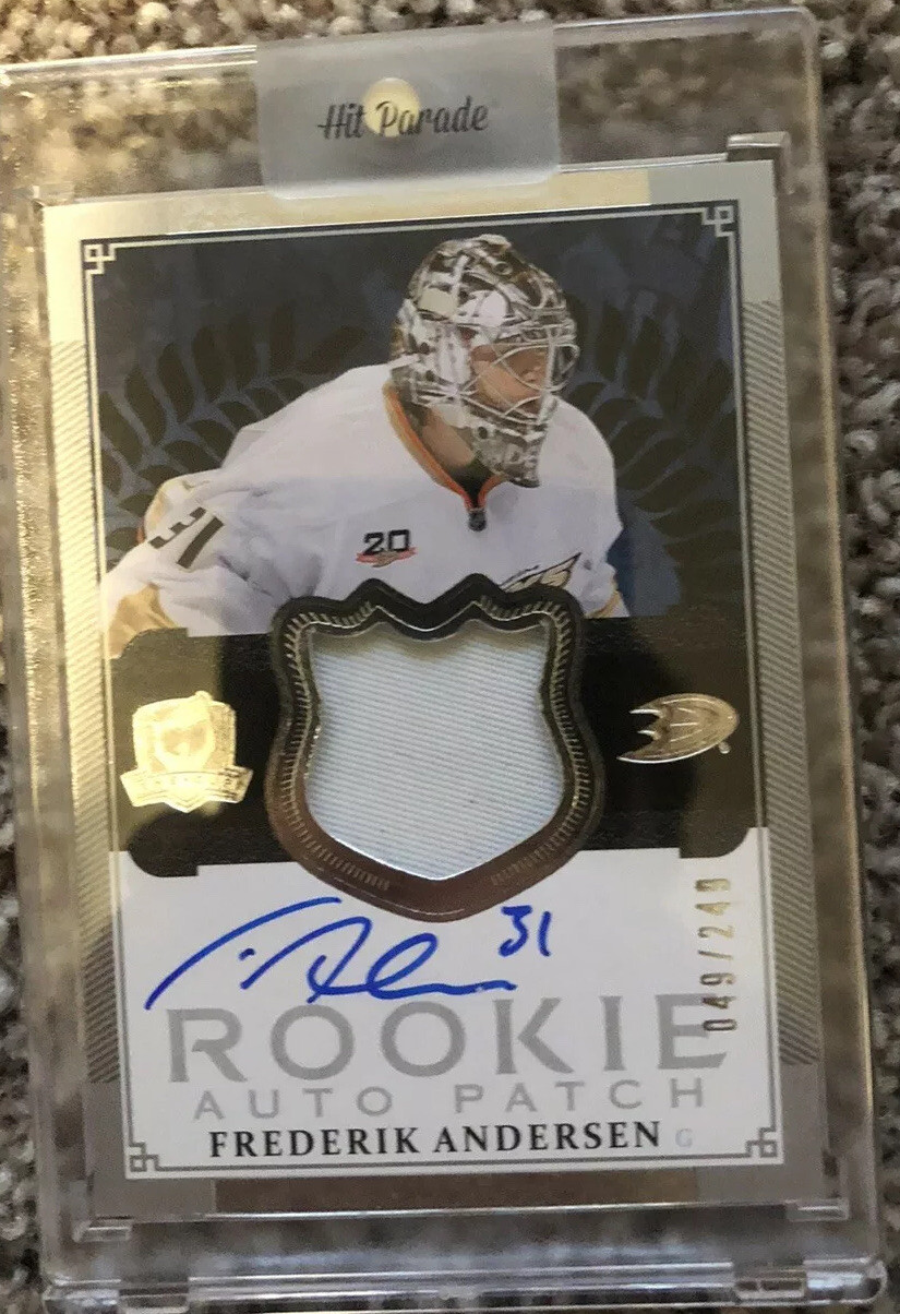 13-14 UD The Cup Rookie Patch Autograph #164 Frederik Andersen #49/249