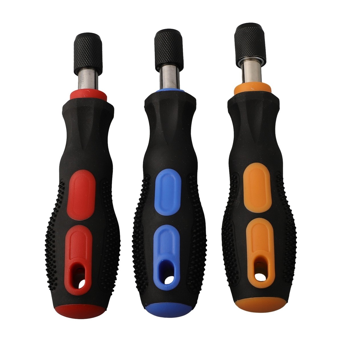 Manico Per Cacciavite Autobloccante Magnetico - Cromato, Impugnatura Antiscivolo, 13.5 Cm, Rosso E Nero - Foto 8