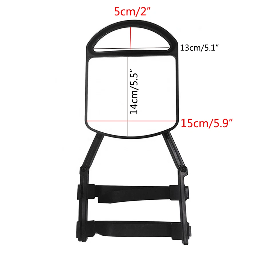(EE. UU.) Espejo retrovisor de remolque universal ajustable con clip para automóvil*2 Foto 2 de 4