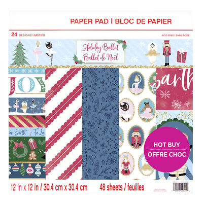 Craft Smith Design-Papierblock 30,4 x 30,4cm (48 Blatt) - Holiday Ballet
