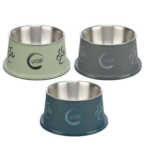 Trixie Long Ear Dog Bowl Food & Water Stainless Steel with Non-Slip Rubber Base