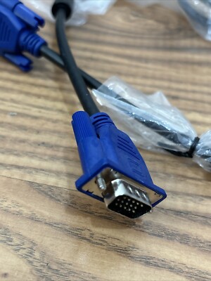 VGA auf VGA Computer Monitor 15 Pin Kabel Stecker auf Stecker - Schwarz