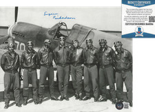 EUGENE RICHARDSON SIGNED TUSKEGEE AIRMEN WWII SIGNED 8x10 PHOTO BECKETT BAS COA!