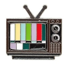 Spilletta televisore retrò anni 70 TV vintage per zaino/borsa regalo CY5Z