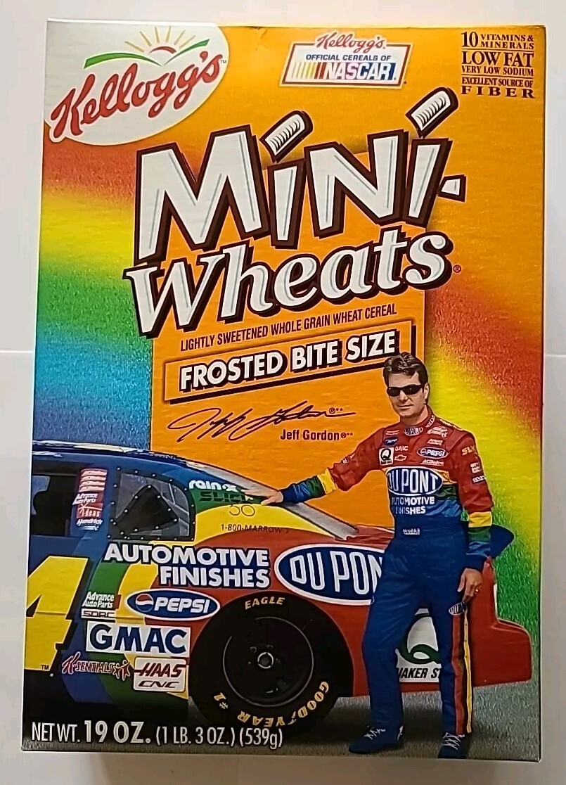 Nascar Kelloggs Frosted Mini -Wheats Jeff Gordon Sealed Full