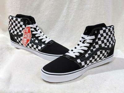 vans ward hi checkerboard men's skate shoes