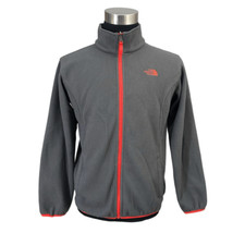 The North Face Big Boys Gray Full Zip fleece Sweater size XL