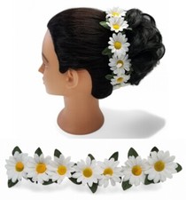 Lot of 18 Daisy 9" Artificial Flower Strips Hair Pageant Wedding Dance