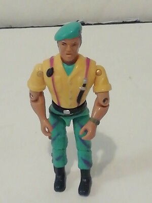 Vintage Lanard THE CORPS 'HAMMER' (gelb & grün) 3,75'' Actionfigur (1986) 