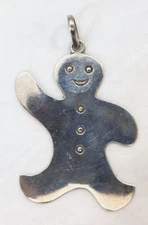 Unbranded Sterling Gingerbread Man Ornament USED