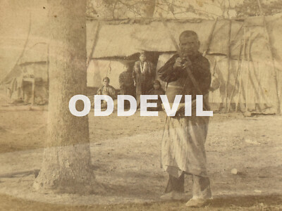 1900 Native American Indian Hunter Kah-to-pe stereo stereoscope photo