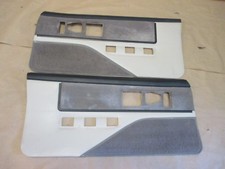 83 Firebird Trans Am Dlxe Door Panels Bonegraphite Cloth Pw Lh Rh Pair 0208-17