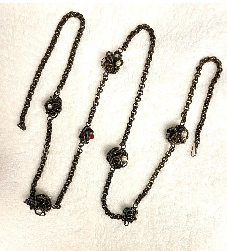 Vintage CHANEL 38" Chain Necklace/Belt Faux Pearl and Gripoix Paris Autumn 1997 - Image 2 of 4