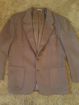 Beau Brummel M (42-44) Brown Wool/Cashmere Jacket Sport Coat  Italy 2 Button EUC