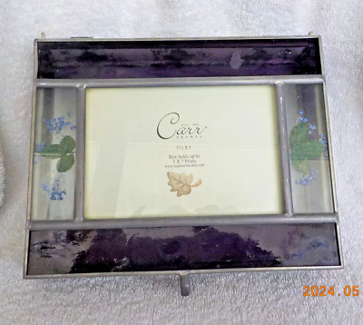 Stained Glass w/pressed flowers Carr Atrium Purple Photo box