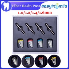 EASYISNMILE 20Pcs Dental Endo Quartz Fiber Post Resin Glass Screw Pile& 4 Drills