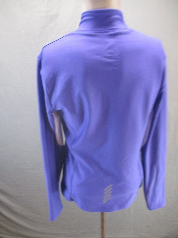 Pullover deportivo ligero Descente talla L para mujer azul 1/2 cremallera cuello alto 874 Foto 4 de 4