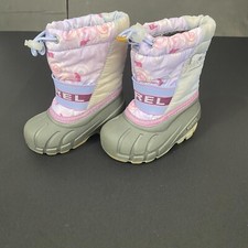 Sorel Cub Purple Lilac Insulated Pull On Snow Winter Boots Youth Shoe Size 6