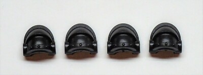 4 x SCHULTERSTÜCK RÜSTUNG SCHWARZ PLAYMOBIL zu Ritter König R15 - SEHR SELTEN !