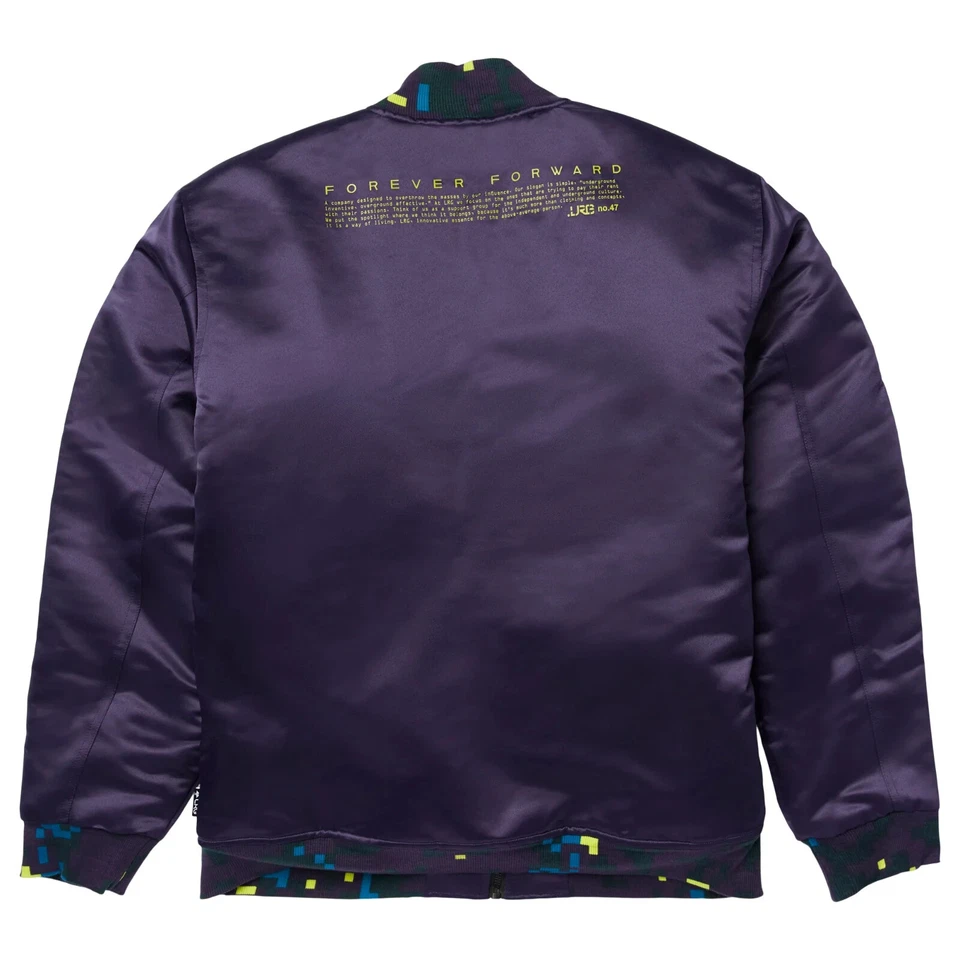Lifted Research Group LRG Mens Forever Forward Dark Perple Bomber Jacket NWT XL - Image 4 of 4