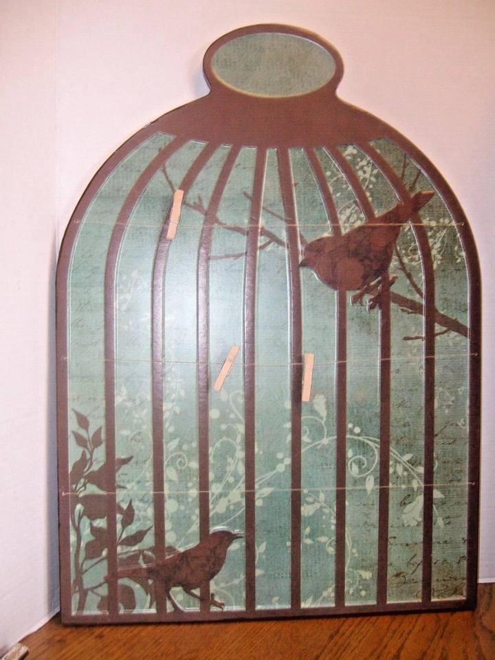 Large Birdcage Shape Memo Board / Message Holder Wall Plaque for Home or Office - Image 2 of 4