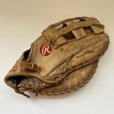 Rawlings RMF9 Catchers Mitt RHT Fast Back Model Mark McGuire Brown Leather Vtg