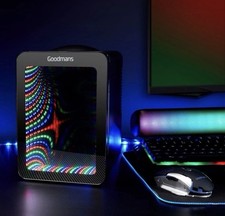 New Edition 4L Goodmans Led Infinity Gaming Fridge 7 Adjustable Colour- Xmas