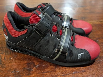 Reebok Crossfit Lifter Plus 2.0 Mens Black Red Weightlifting Shoes Size 10