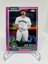 2026 Topps Chrome Logofractor Josh Naylor Pink Parallel /250 Mariners #201