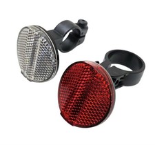 Cateye Bicycle Safety Reflector Set White 22.2mm Front And Red 27.2mm Rear