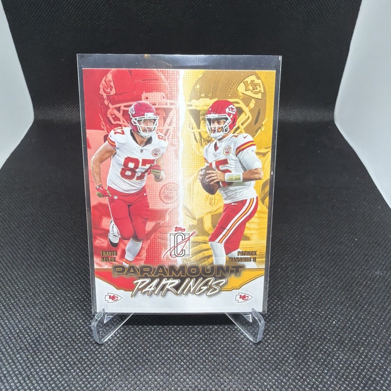2025 Topps Signature Class PP-11 Travis Kelce Patrick Mahomes Paramount Pairings