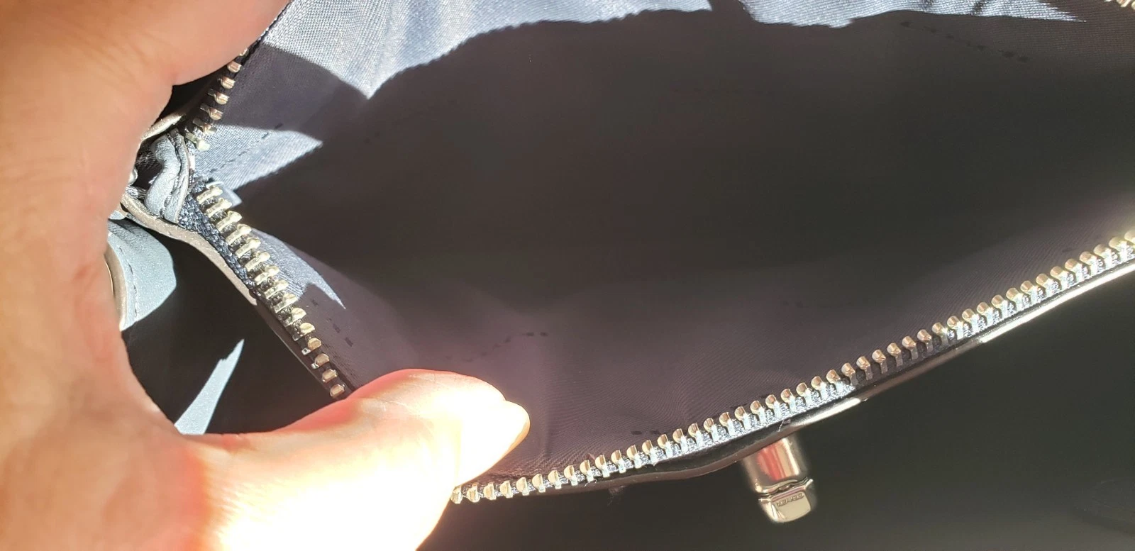 Coach Willow Tote 24 borsa a tracolla a mano in pelle grigio blu coccodrillo goffrato usata in ottime condizioni